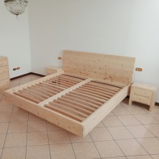 Letto in legno massello cirmolo